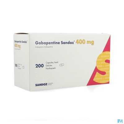 Gabapentine 400mg Sandoz Caps 200 X 400mg