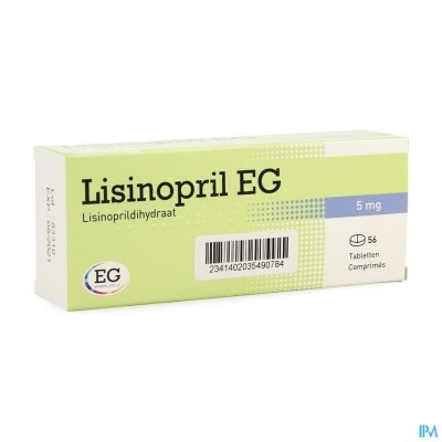 Lisinopril EG Tabl 56X5Mg