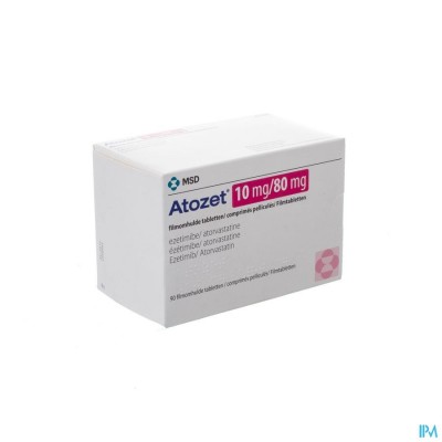 Atozet 10mg/80mg Filmomhulde Tabl 90