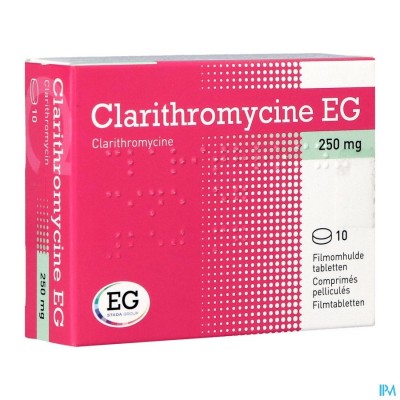 Clarithromycine EG Tabl 10X250Mg