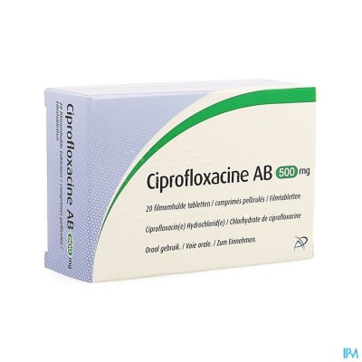 Ciprofloxacine Ab 500mg Filmomh Tabl 20 X 500mg