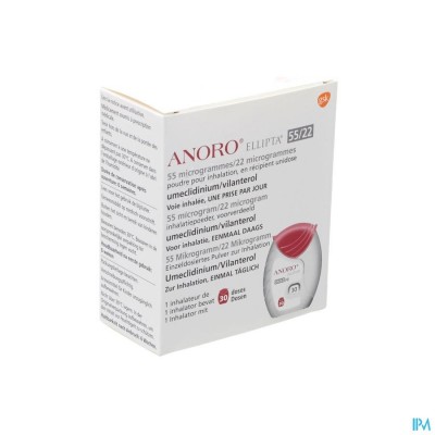 Anoro Ellipta 55/22mcg Pulv Inhal Multidose 30