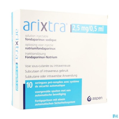 Arixtra 2,5mg/0,5ml Opl Inj Voorgevulde Spuit 10