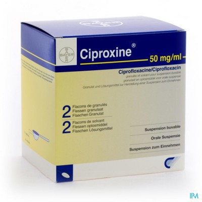 Ciproxine Susp Orale 2x100ml 250mg/5ml