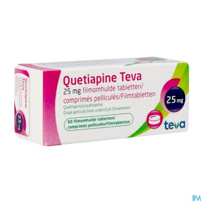 Quetiapine Teva 25mg Filmomh Tabl 60