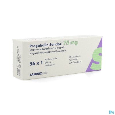 Pregabaline Sandoz 75mg Harde Caps 56