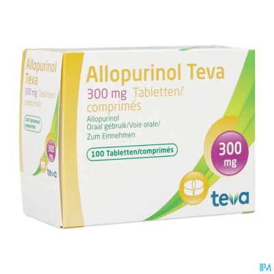 Allopurinol Teva 300mg Tabl 100