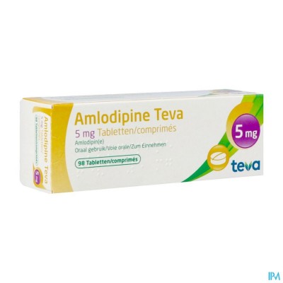 Amlodipine Teva 5mg Tabl Blister 98