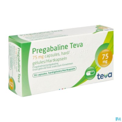 Pregabaline Teva 75mg Caps Hard 56 X 75mg