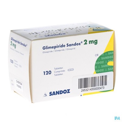 Glimepiride Sandoz 2mg Tabl 120 X 2mg