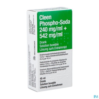 CLEEN PHOSPHO-SODA 11G/24G DRINKBARE OPL FL 45ML