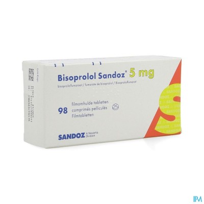 Bisoprolol Sandoz 5mg Tabl 98 X 5mg