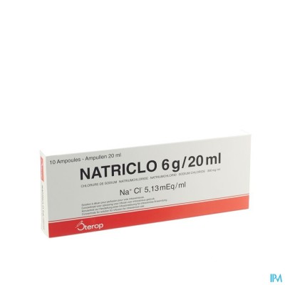 Natriclo Amp Inj 10 X 6g/20ml