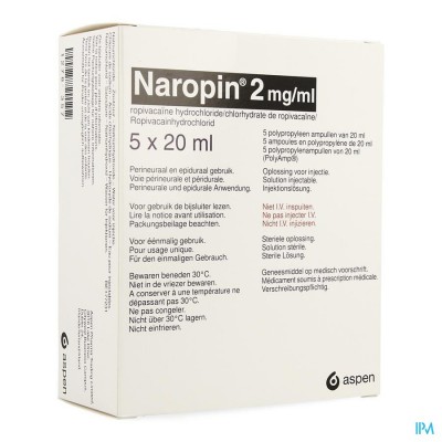 Naropin 2,0mg/ml Amp 5x 20ml