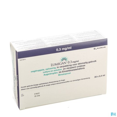 Lumigan Collyre 0,3mg/1ml 30 X 0,4ml Ud