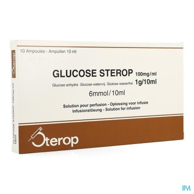 GLUCOSE 10 % STEROP 1 G/10 ML 10