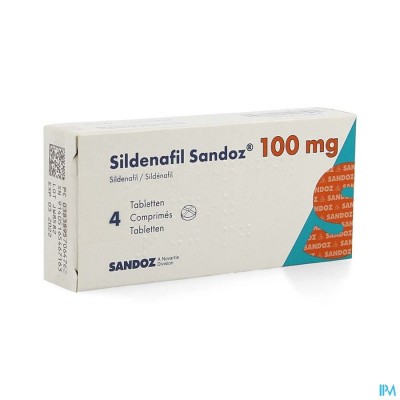 Sildenafil Sandoz 100mg Filmomh Tabl 4x100mg