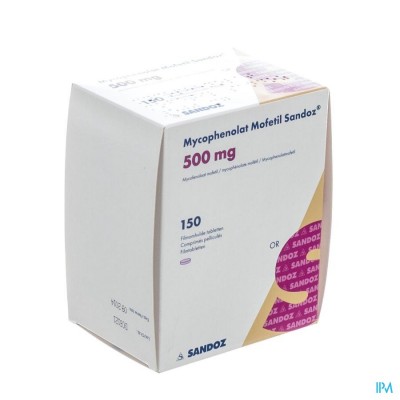 Mycofenolaat Mofetil Sandoz 500mg Filmomh Tabl 150