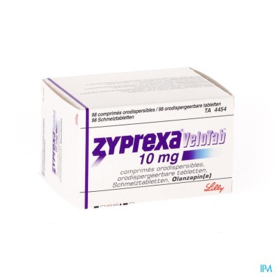 Zyprexa Velotab 10mg Comp Orodisp 98 X 10mg