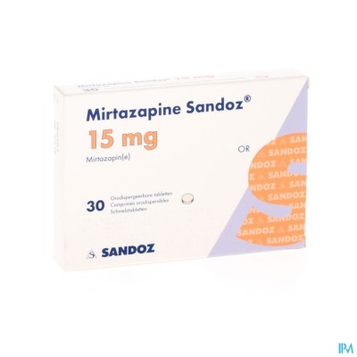 Mirtazapine Sandoz 15mg Orodisp Tabl 30