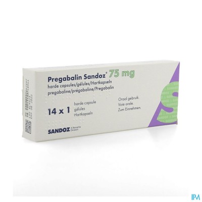 Pregabaline Sandoz 75mg Harde Caps 14