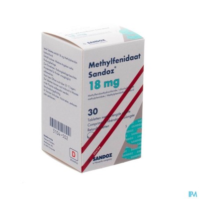 Methylfenidaat 18mg Sandoz Comp Verl Afgifte 30