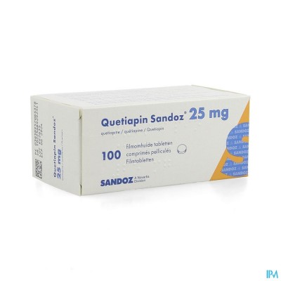 Quetiapin Sandoz 25mg Filmomh Tabl 100 X 25mg