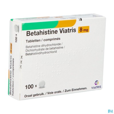 Betahistine Viatris 8mg Tabl 100