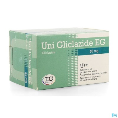 Uni Gliclazide EG 60Mg Tabl Geregul.Afgifte     90