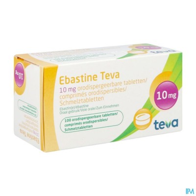 Ebastine 10mg Teva Comp Odt 100 X 10mg