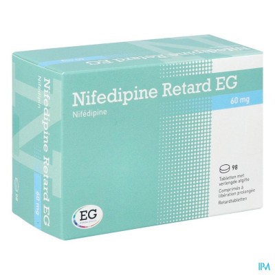 Nifedipine Retard EG 60Mg Tabl Verleng Afgifte 98