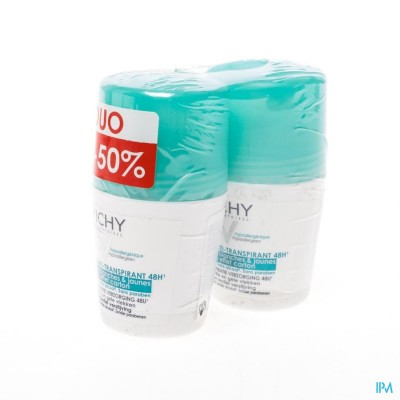VICHY DEO A/TRACE ROLLER DUO 2X50ML