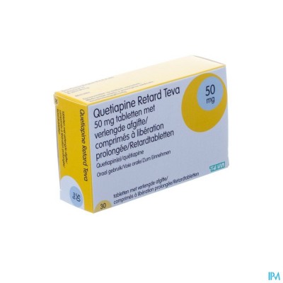 Quetiapine Retard Teva 50mg Comp 30 X 50mg