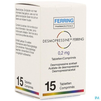 Desmopressine Ferring Tabl 15 X 0,2mg