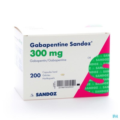 Gabapentine 300mg Sandoz Caps 200 X 300mg