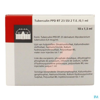 Tuberculin Ppd Rt23 2tu/0,1ml 10 Amp 1,5