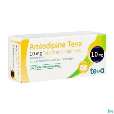 Amlodipine Teva 10mg Tabl Blister 30