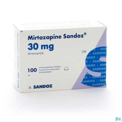 Mirtazapine Sandoz 30mg Orodisp Tabl 100