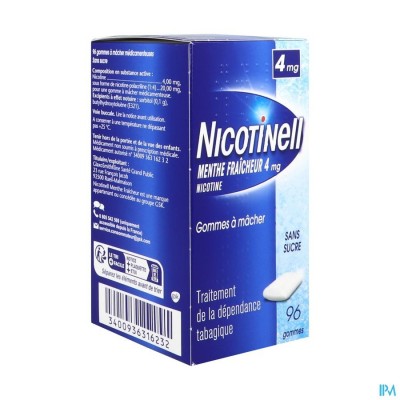 Nicotinell Cool Mint 4mg Kauwgom 96