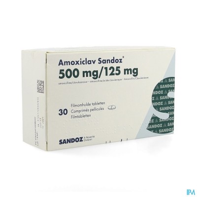 Amoxiclav Sandoz 500mg/125mg Comp 30