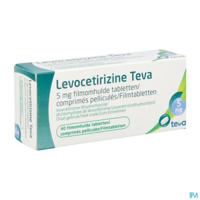 Levocetirizine Teva 5mg Filmomh Tabl 40 X 5mg