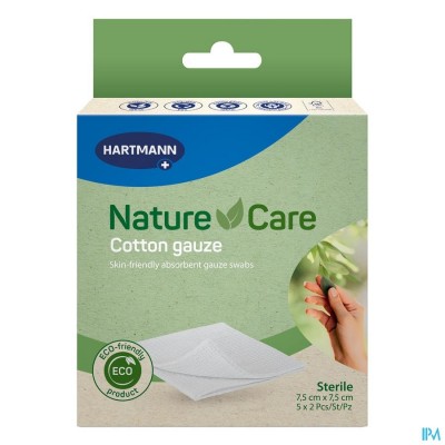 Nature Care Katoen Kompressen 7,5x7,5cm 5x2