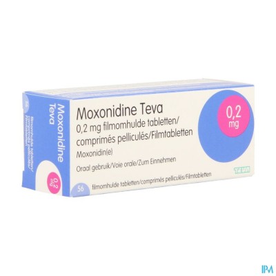 MOXONIDINE TEVA COMP 56 X 0,2 MG