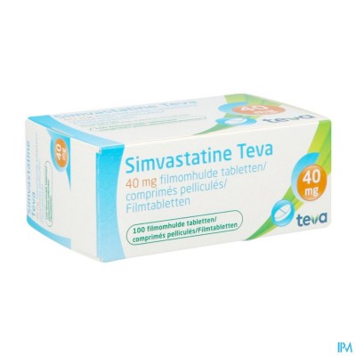 Simvastatine 40mg Teva Comp Enrob 100 X 40mg