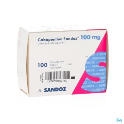 Gabapentine 100mg Sandoz Caps 100 X 100mg
