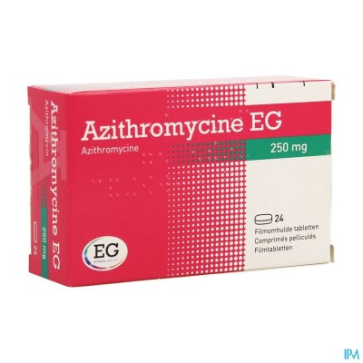 Azithromycine 250 Mg EG Tabl Omhulde 24X250 Mg