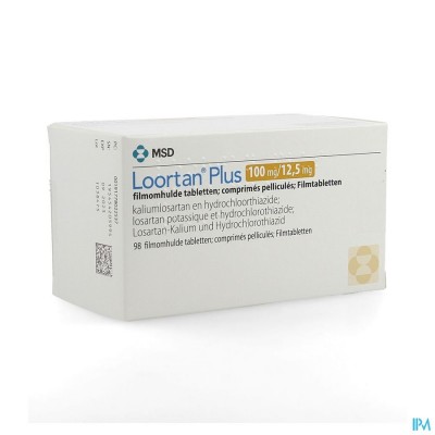 Loortan Plus 100mg/12,5mg Filmomh Tabl 98