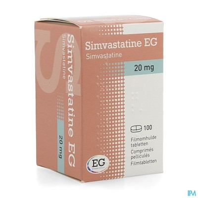 Simvastatine EG 20 Mg Filmomh Tabl 100X20Mg Flacon