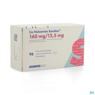 Co Valsartan Sandoz 160mg/12,5mg Filmomh Tabl 98