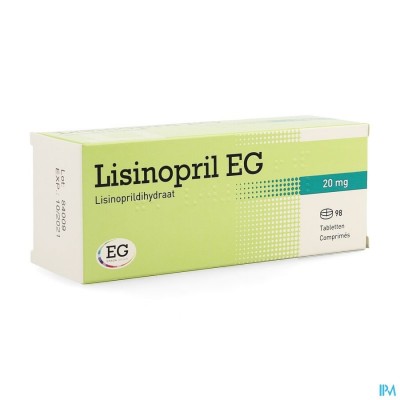 Lisinopril EG Tabl 98X20Mg